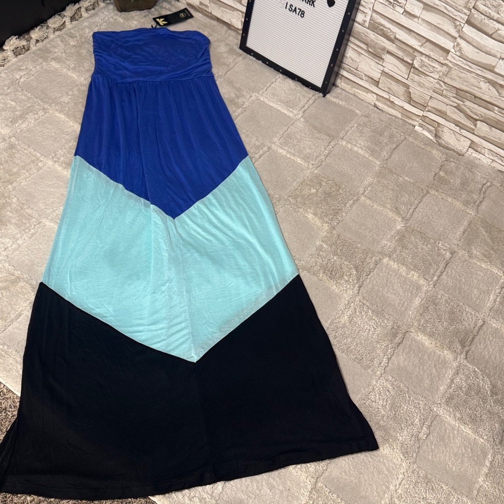 IRIS BASIC Los Angeles Elegant Strapless Blue Max… - image 7